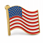 USA flag soft enamel flag pin