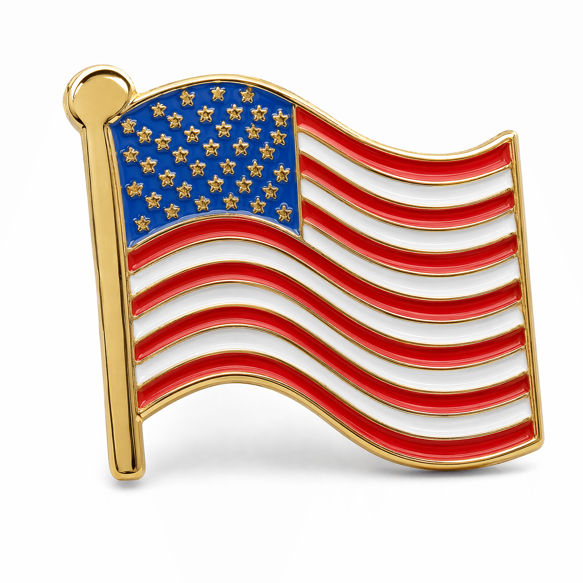 USA flag soft enamel flag pin