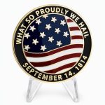 Hard enamel coin with the USA flag