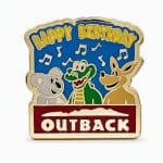 Koala, crocodile and a kangaroo singing 'happy birthday' together with music in the background.