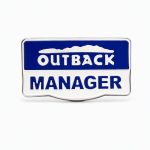 Outback lapel pin recognizing the "Manager" position