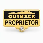 Outback lapel pin recognizing the 'Proprietor' position