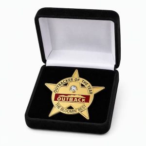 Employee of the year lapel pin, "The Bloomin' Best" presented in an included premium black velvet box