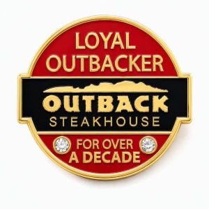 Lapel Pin for Outbackers who have been part of the establishment for over a decade, created by The Pin Center